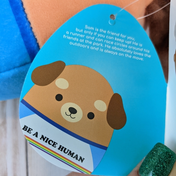 Kellytoy Squishmallows Sam the Puppy Dog Be a Good Human Shirt New - Picture 7 of 8